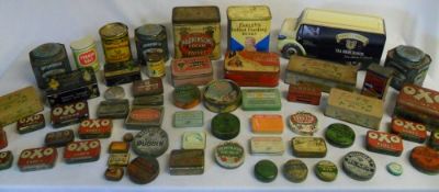 Various Advertising tins inc Oxo