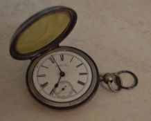 Silver Waltham pocket watch with 0,935 s