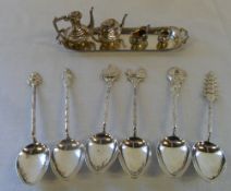 Silver miniature tea set Birmingham 1971