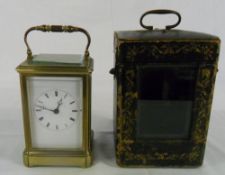 Aiguilles Carriage clock with case