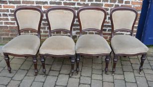 4 Victorian over stuffed dining chairs