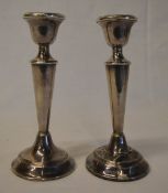 Pair of Silver candlesticks total weight