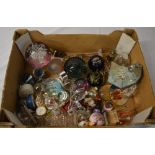 Various paperweights & glass ware