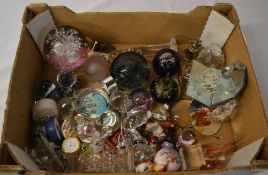 Various paperweights & glass ware