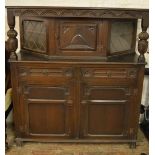 Oak court cupboard