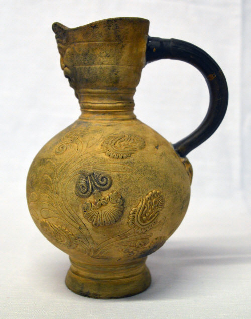 Georgian caneware jug with impression ma