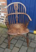 Windsor chair with crinoline stretcher a