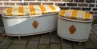 2 matching Loom style ottomans