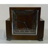 Oak Art Deco mantle clock