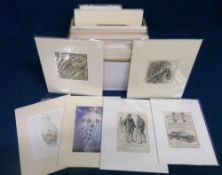 Box of assorted prints