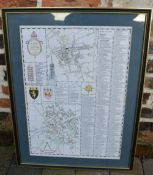 Framed map of Louth