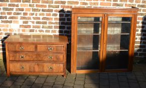 Chest of drawers & glass fronted shelf u