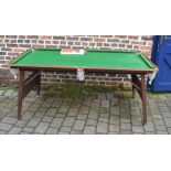 6ft x 3ft snooker table with folding leg