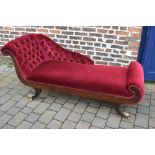 Regency style chaise Longues with scroll