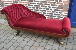 Regency style chaise Longues with scroll