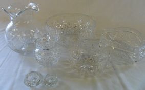 Assorted glassware