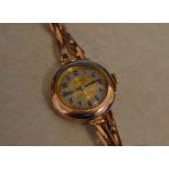 9ct gold Rolex ladies wristwatch