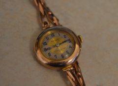 9ct gold Rolex ladies wristwatch