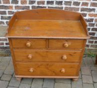 Victorian pine Chest of drawers/washstan