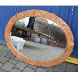 Large pine wall mirror