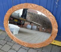 Large pine wall mirror