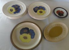 Various Denby plates approx 13 pieces