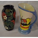 Reproduction Clarice Cliff style jug & r