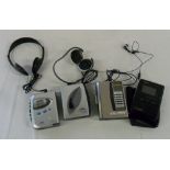 3 Sony Walkman cassette players & a Casi