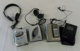 3 Sony Walkman cassette players & a Casi