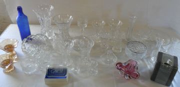 Assorted glassware inc Afors Rubin, Dart