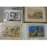 Various Egyptian papyrus pictures & wate