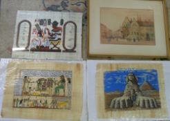 Various Egyptian papyrus pictures & wate