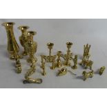 Assortment of miniature brass items