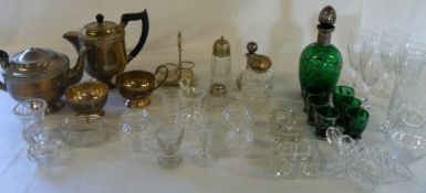 Various Silver Plate and glassware