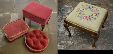 4 upholstered footstools