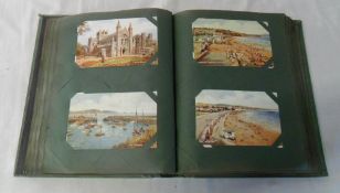 Postcard album containing approx 137 car