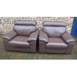 2 Polo Dirami leather arm chairs