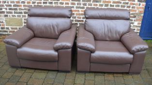 2 Polo Dirami leather arm chairs