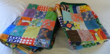 2 patchwork bedspreads/throws