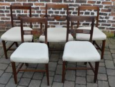 5 Georgian rail back chairs