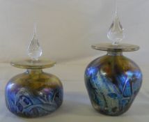 2 Isle of Wight glass perfume bottles H