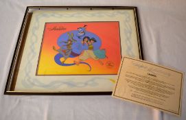 Disney Aladdin limited edition film sericel with certificate of authenticity