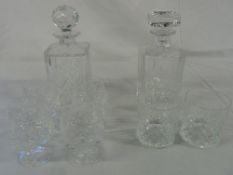 Two decanters and glasses