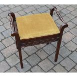 Piano stool with Chippendale style blind