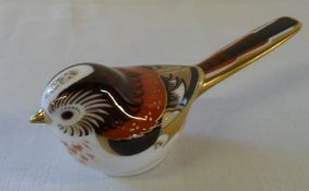 Crown Derby 'Long Tailed Tit' with gold