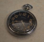 Waltham pocket watch with black dial