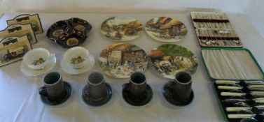 Various ceramics inc Royal Doulton, Silv