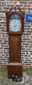 Victorian 8 day long case clock by R Tay