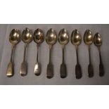 8 Silver teaspoons total weight 6.07 oz