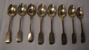 8 Silver teaspoons total weight 6.07 oz